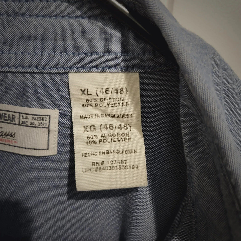 Camisa de manga larga Levi's Pro Grade Work Wear XL 46/48 resistente BONITA Foto 3 de 4