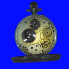 WW1 Silver Goliath Patent Military 17J Omega 8-Day Pocket Watch 1916