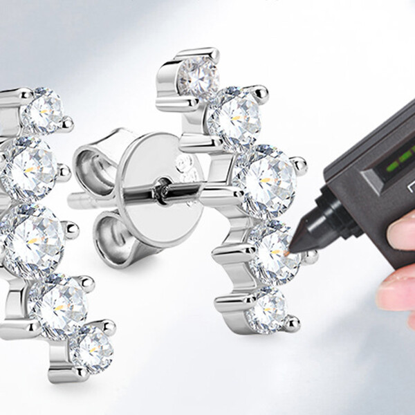 925 Sterling Silver Moissanite Earrings For Women Daily Wearing