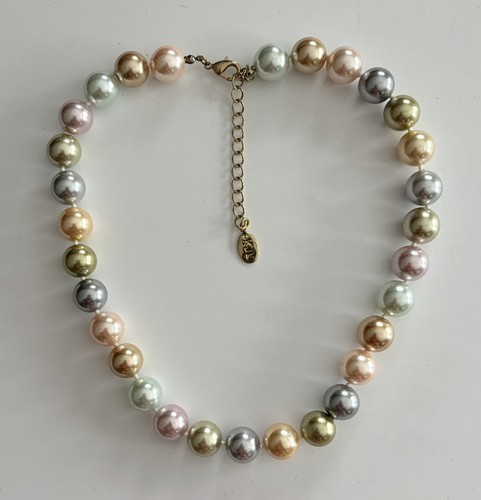 KENNETH J LANE Simulated Pastel Pearls 2008 Inauguration Necklace - 第 1/6 張圖片