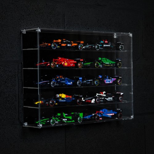 Premium Acrylic Display Case for LEGO F1 Speed Champions (10 cars) - 第 2/6 張圖片
