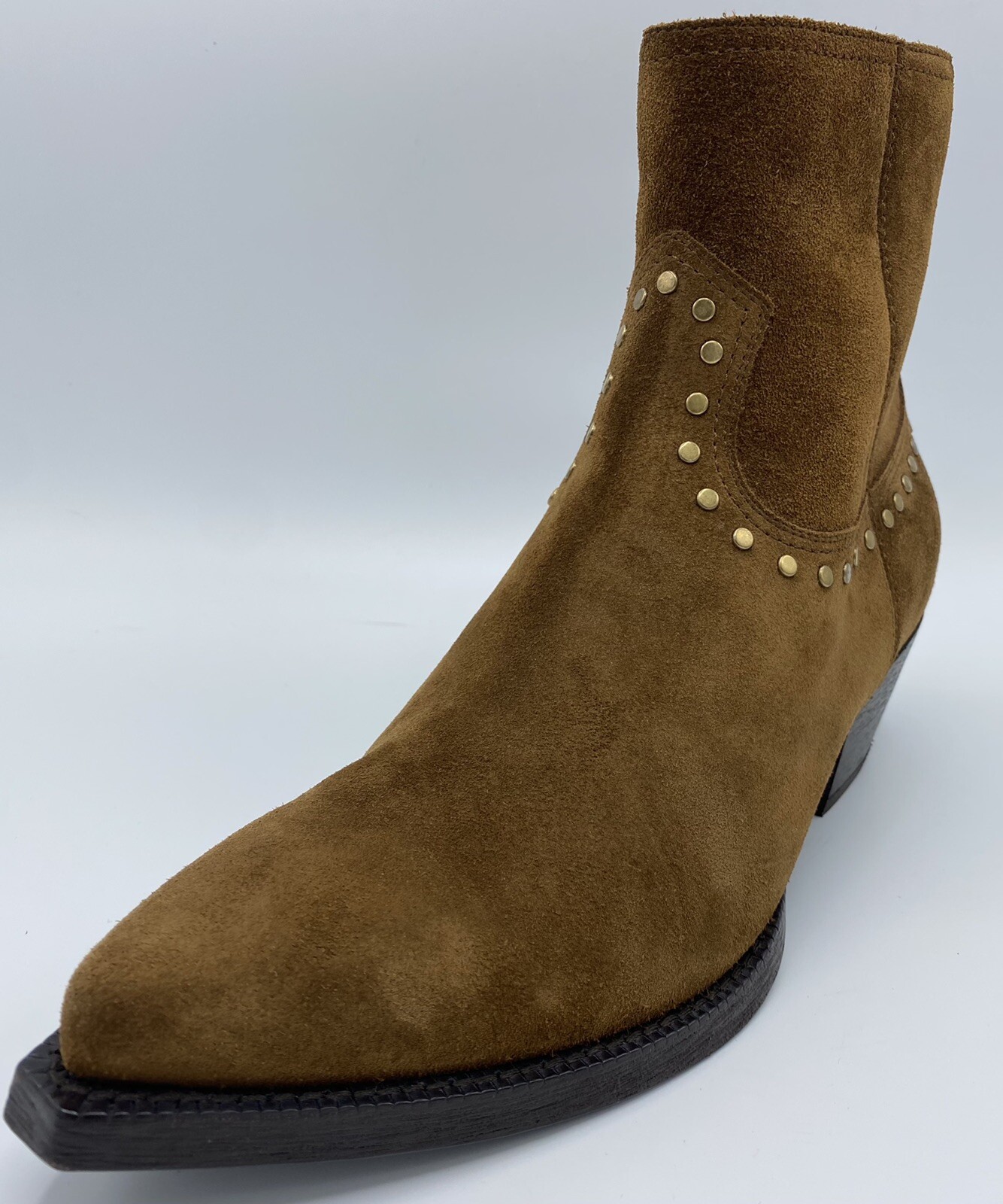 Stivali Saint Laurent in camoscio kaki $1.200 taglia US 11 EU 44 Made in Italy