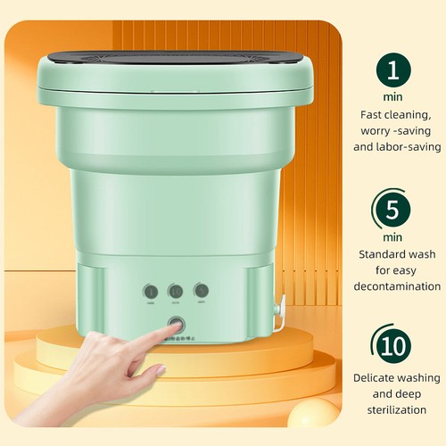 Mini Portable Washing Machine Laundry Tub Automatic Clothes Bucket Dryer Indoor - Picture 5 of 12