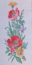 Weiner Handarbeit Large Painted FLORAL Design Needlepoint Canvas 33" x 17" NWT
