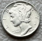 1944 90% Silver Mercury Dime VF