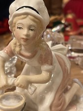 ‘Saturday’ FRANCESCA ART CHINA  Figurine By Staffordshire England. Signed  .VGC