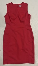 CALVIN KLEIN Women’s Hot Pink Scuba Style Body On Dress Sz 8 Sleeveless