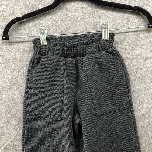Zara Kids Size 7 Knit Pants Gray Relaxed Tapered Pull On Boys Girls - Picture 3 of 6