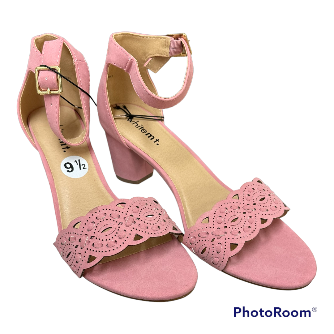 NWOT WhiteMt Women's Pink Block Heel Shoes Sandals 9.5 | eBay