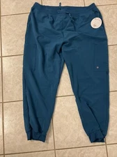 White Cross V Tess Jogger Scrub Pant Medical Bottom #222 Women's 3XL Lyons Blue