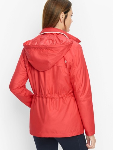 Veste imperméable doublée polaire coupe-vent orange T by Talbots XLP Tech
