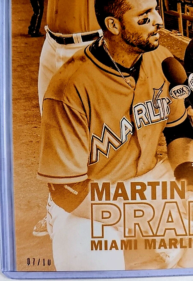 Topps Stadium Club 2016 5x7 oro #271 Martin Prado/10 Miami Marlins 7x5 Foto 3 de 3
