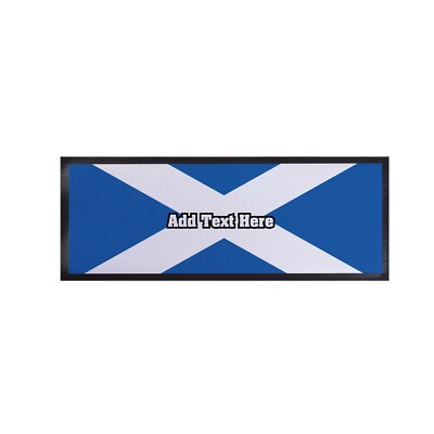Personalised Scotland Saltire Football Bar Runner Cocktail Party Mat