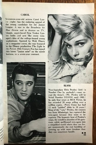 Elvis Presley - Pageant magazine - April 1959, Natalie Wood, Ricky Nelson - Picture 9 of 12