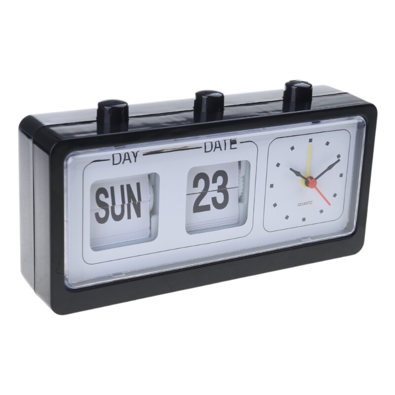 Vintage Flip Desk Alarm Clock with Analog Display for Home Office  