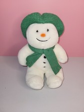 Vintage Eden Snowman Plush Green Hat Scarf Stuffed Raymond Briggs Christmas