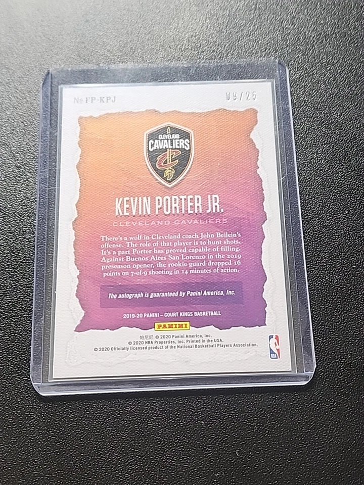 2019-20 Panini Court Kings - Fresh Paint #FP-KPJ Kevin Porter Jr. /25 RC Clipper - Image 2 of 2