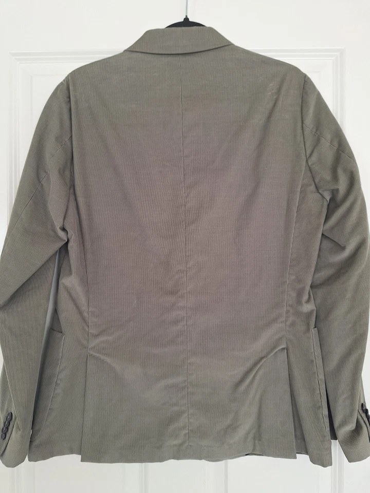 Paul Smith Hombre Mezcla Algodón Pana Traje Chaqueta en Oliva Talla 38 Foto 2 de 4