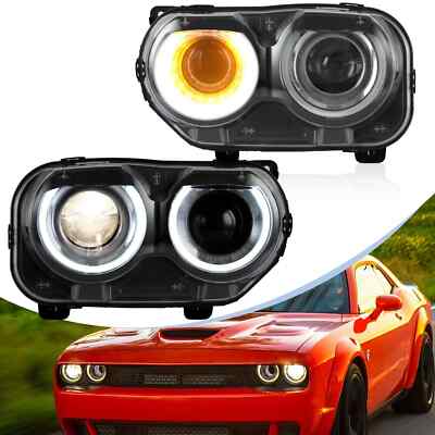 VLAND Scheinwerfer LED DRL Headlam Für 2015-2022 Dodge Challenger GT SRT