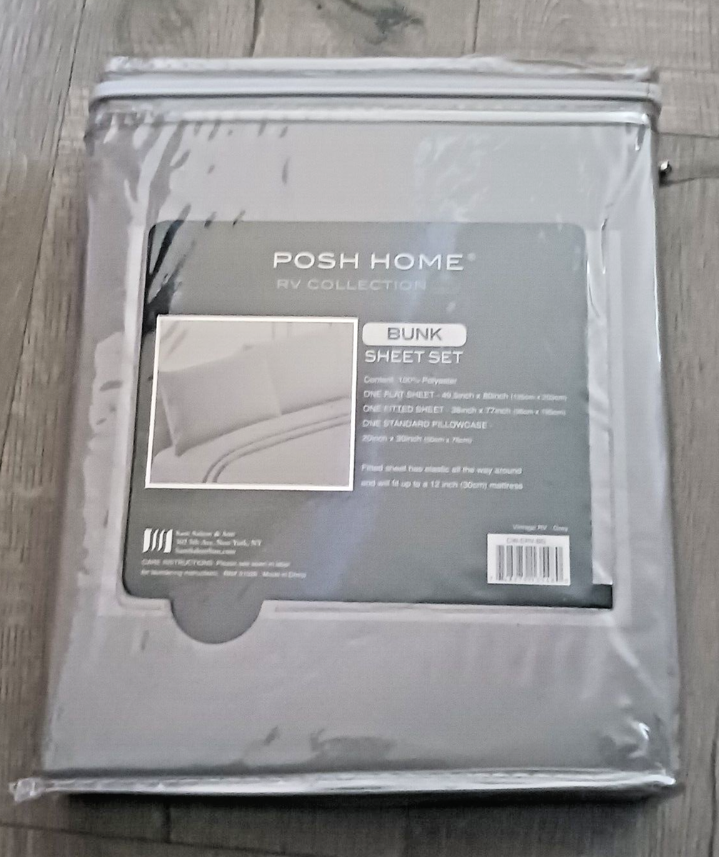 Posh Home RV Collection pc Bunk Sheet Set Gray