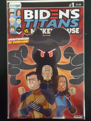 Bidens Titans Vs. Mickey Mouse (Unauth) #1 A Cvr keenspot 2024 VF/NM Comics