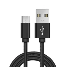 Power Cord 6ft USB Cable Fast Charge MicroUSB Wire Long Sync Pu for Cell Phones