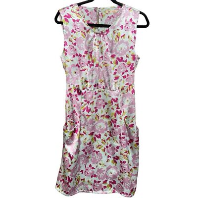TULLE Sleeveless Floral Mini Dress Women's Size Large Soft Mint Pink Green  | eBay