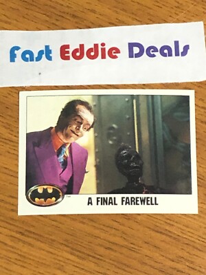 TOPPS 1989 BATMAN THE MOVIE BUBBLE GUM TRADING CARD 52 DCU THE JOKER SERIES ONE