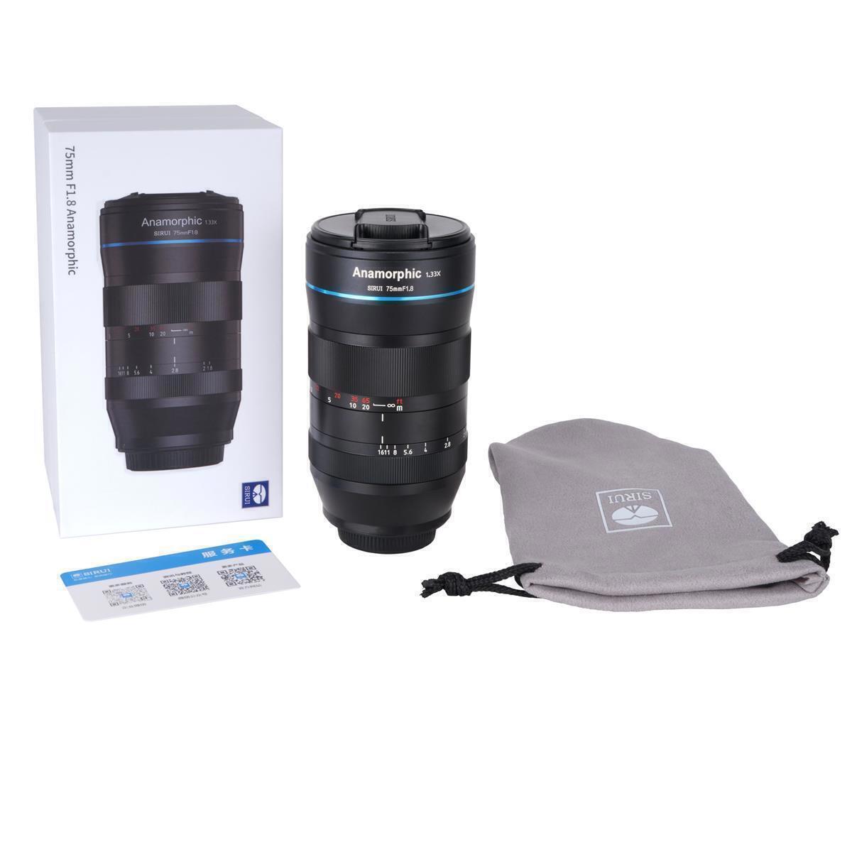 SIRUI 75mm F1.8 1.33x Anamorphic Lens APS-C for Micro Four Thirds