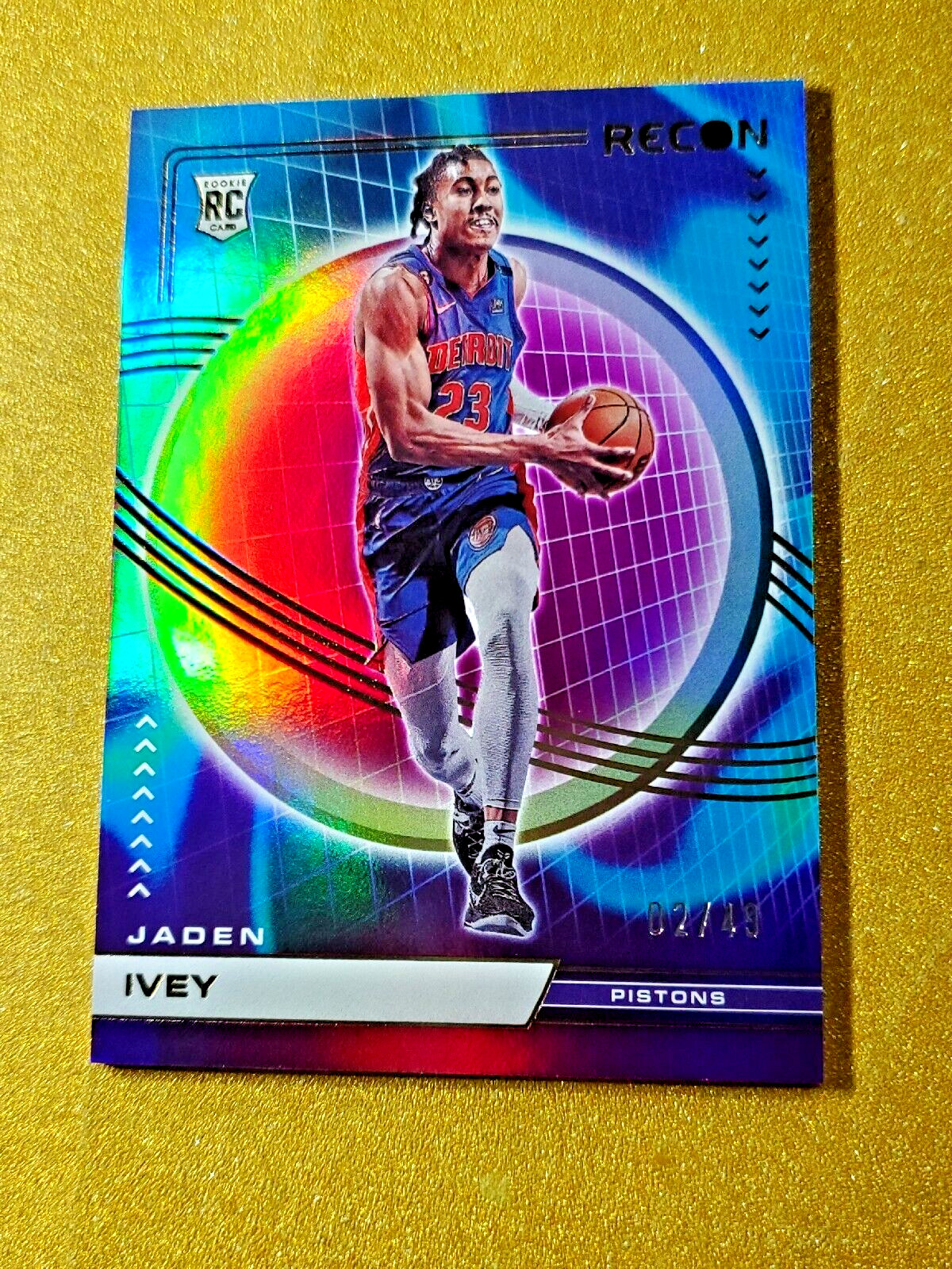 2022-23 Panini Recon JADEN IVEY Rookie Purple Parallel /49 Holo RC #203 Mint