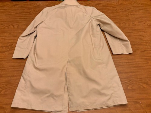 Vintage Bernardo Jacke Herren MED Khaki Auto Übermantel Hellbraun Trenchcoat Mittellang USA - Bild 10 von 18