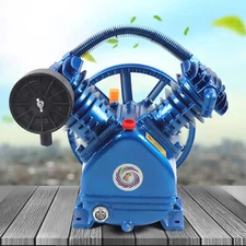 8.8CFM V Type Twin Cylinder 3HP Double Stage Air Compressor Pump Head 175PSI