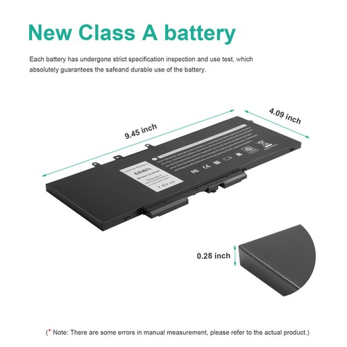 Battery For Dell Latitude 5480 5490 5491 5580 5590 E5480 E5490 E5580 GJKNX 68Wh - Picture 7 of 11