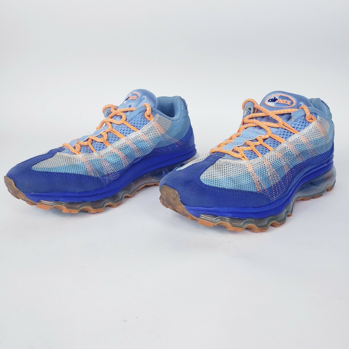 Nike Womens Air Max 95 Dynamic Flywire Blue/ Bright Citrus 553554