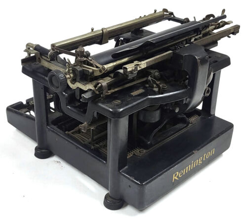 Machine À Écrire Antique Remington Standard No 10 De 1917 Clés Noires BD166 - Photo 8/15