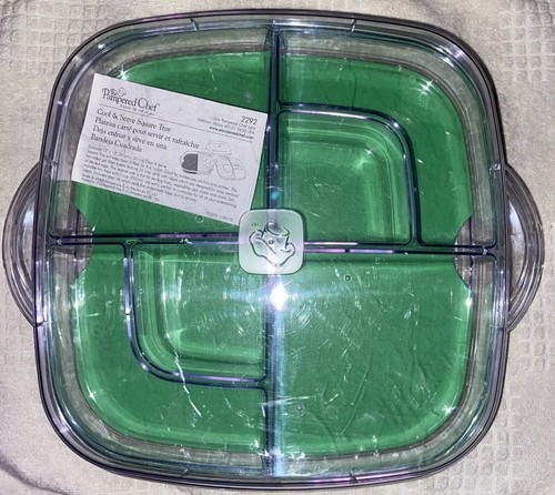 The Pampered Chef: Cool & Serve Tray (6 Pieces) Model 2292 Insulated Carrier - Picture 3 of 3