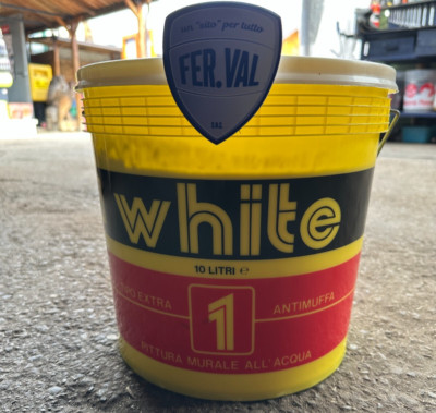 White IDROPITTURA Extra 10L Antimuffa Mauerfarbe Innen Matt Weiß 782905