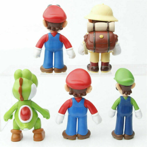 5pcs Super Mario Luigi Yoshi PVC Cake Topping Decor Action Figures Doll Kids Toy - Picture 2 of 6