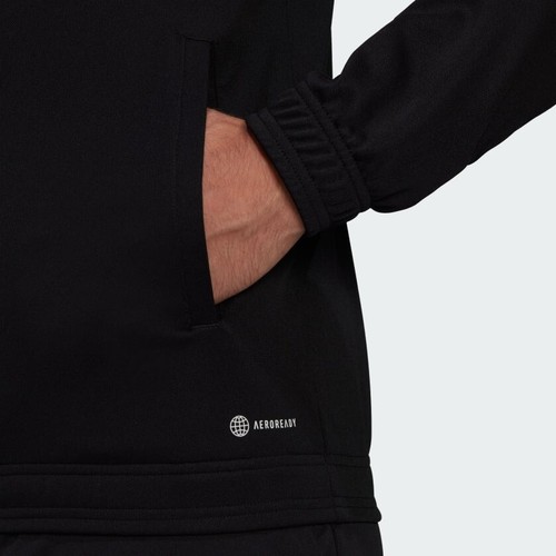 adidas Entrada 22 Track Jacket Football Mens Navy Black Teamwear - Picture 3 of 6