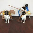 Playmobil Vintage Knights Custom Set Brown & Spotted Horse, 3 Figures, Jousting