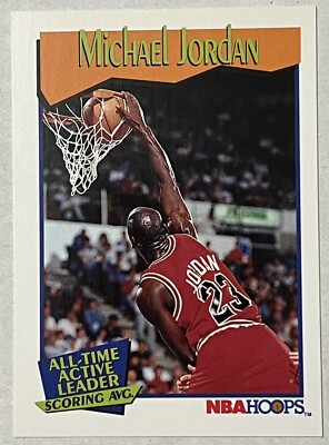 1991 NBA Hoops Michael Jordan #536 - All Time Active Leader:  Scoring Avg.