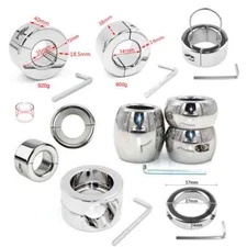 Stainless Steel Peni Ball Stretcher Scrotum Ring Pendant Weight for Male Delay