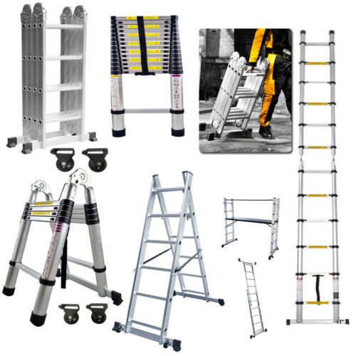 Aluminium telescopic ladder multi-purpose ladder alloy ladder floor ladder lightweight folding ladder ^8 - Picture 1 of 22