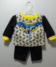 NEW BOYS BATMAN PAJAMA SET LONG SLEEVE PANTS SLEEPWEAR SIZE 12M 18M 2T 3T