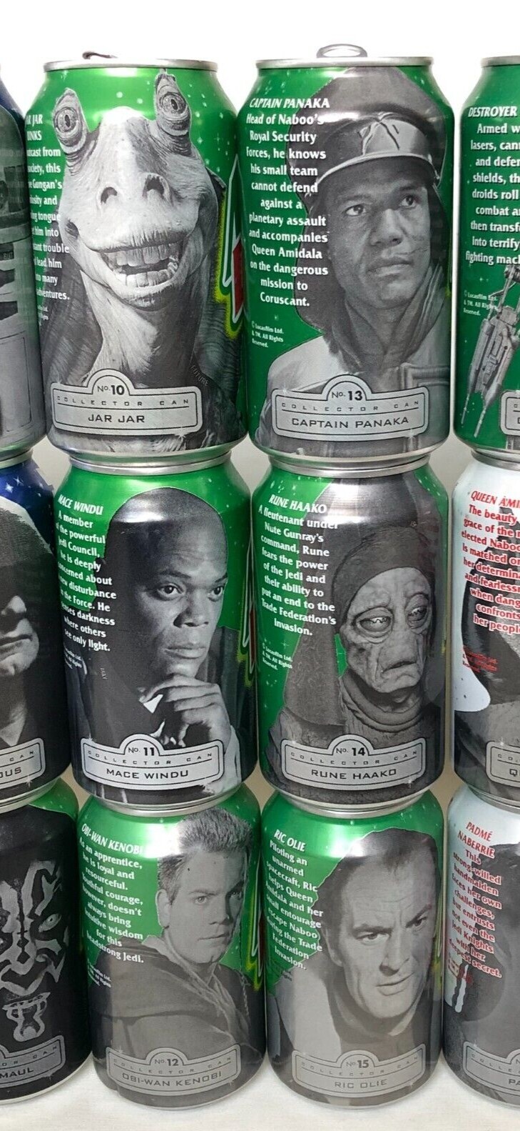 1999 Star Wars Episode I The Phantom Menace Pepsi Cans, Complete Set Empty Cans - Picture 3 of 4