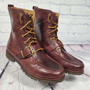 burgundy polo boots