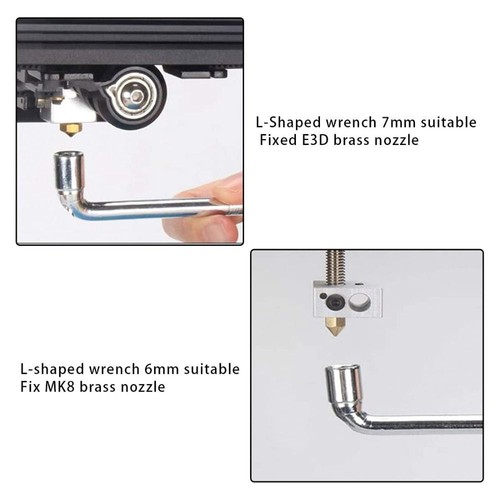 Hexagonal Wrench Tool 3D Printer Nozzle Wrench Cleaning Kit - Photo 5/12