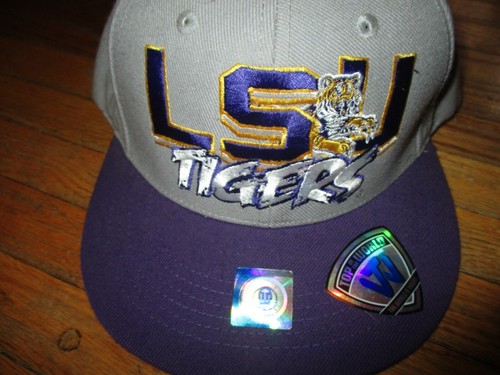 LSU TIGERS BASEBALL CAP Hat Sewn Stitched Embroidered Louisiana State University - Picture 2 of 4