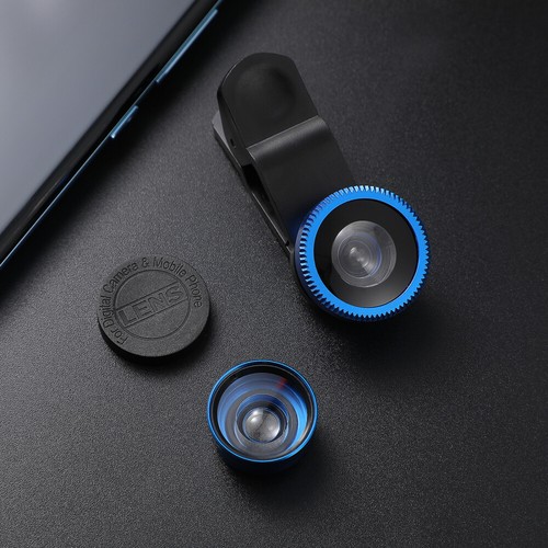 Hemobllo Cell Phone Camera Lens Universal Mobile Phone Lens and (Blue) - 第 1/12 張圖片
