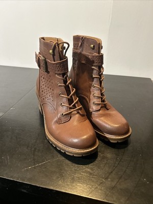 Zodiac Gemma Perf Moto Boots Brown Leather Ankle Boots WMN s Sz 9 NWOB